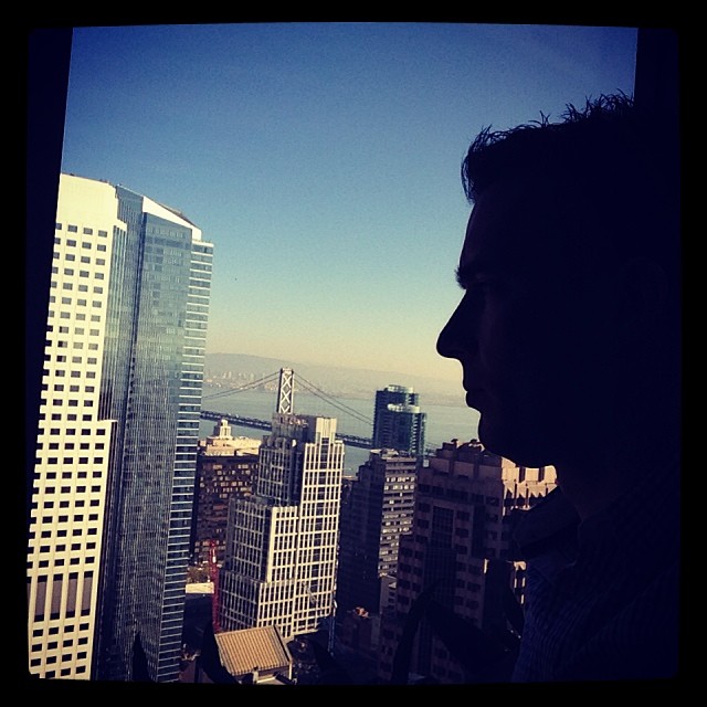 Mika Jovicic observes sunny morning in Market Street